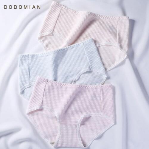 Women Briefs Combed Cotton Panties Lingerie Lace Bow Underwear for Women Mid-Rise Candy Color Striped Female Panties 3 pcs/lot