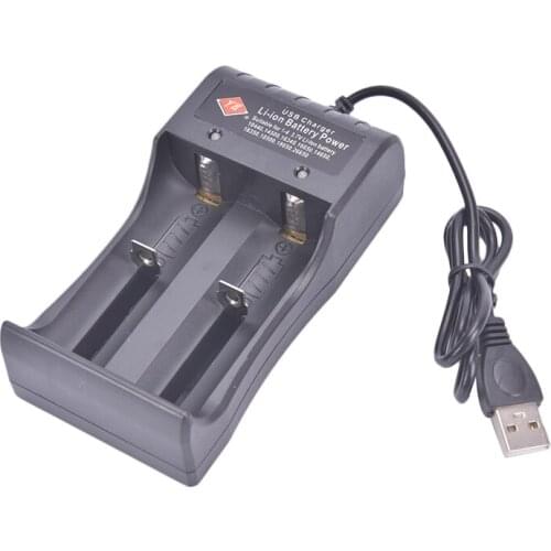 Universal 2 Slot Battery 3.7V USB Charger Smart Chargering Rechargeable for Li-ion 18650 26650 Batteries
