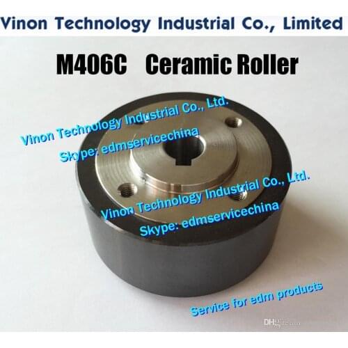 X053C778G51 M406C edm Capstan Roller D57x32t (Black Ceramic+SUS type) for Mitsubishi DWC-H1,C,HA,SA,SB series edm machines DC595