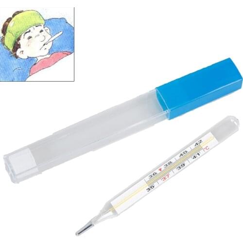 1Pcs Large Size Screen Body Temperature Measurement Device Clinical Armpit Glass Mercury Thermometer Home Health Care Product