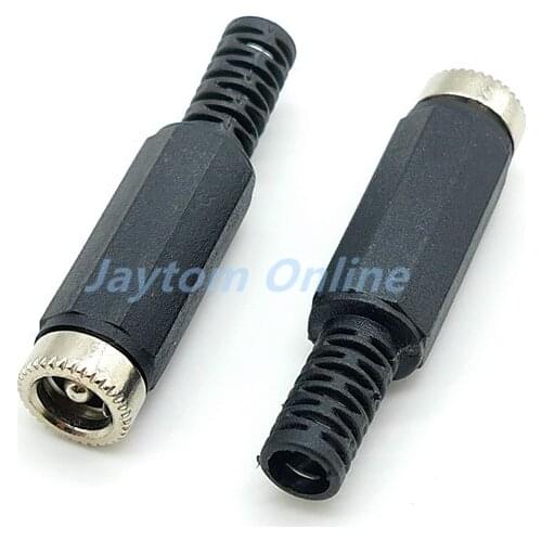 10pcs DC Power Jack Female Plugs Socket Adapter Connector 5.5x2.1/2.5mm For Socket Repairs Tool 5.5*2.1mm 5.5*2.5mm