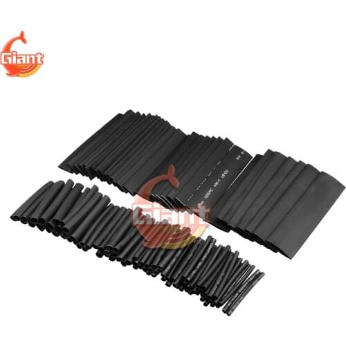 127pcs 2:1 Heat Shrink Tube Able Sleeve Tubing Polyolefin Tube Heat Shrinkable Tube Insulated Thermoresistant Kit 7 Size