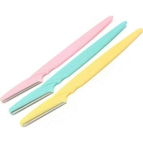 3 Colors Facial Hair Trimmer Remover Shaver Professional Eyebrow Shaping Shaper Blade Razor Knife Women Cosmetic Brow Knife Tool