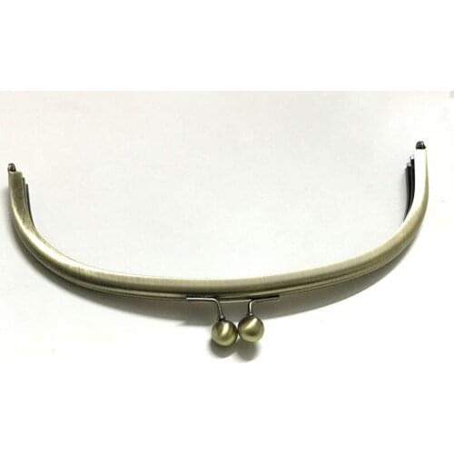 9.6 inch ( 24.5 cm) antique bronze half round purse frame