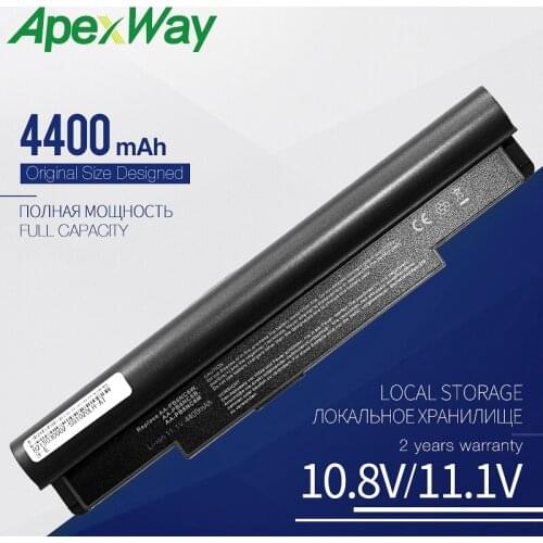 ApexWay 4400mAh laptop battery for SAMSUNG NP-NC10-KA03CN N10 N110 N140 N270B N510 NC10 NC20 N120(white) AA-PB6NC6E AA-PB6NC6W