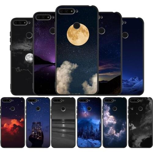 Night sky black Silicone Phone Case For Huawei honor 30 20 Pro 8 8X 9 10 20 Lite Mate 10 20 30 Lite Pro cover