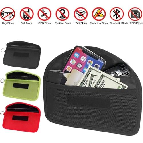 Silent Signal Shield Bag Lightweight Portable Signal Blocking Pouch Wallet Case For Cell Phone Car Key FOB Privacy Protection