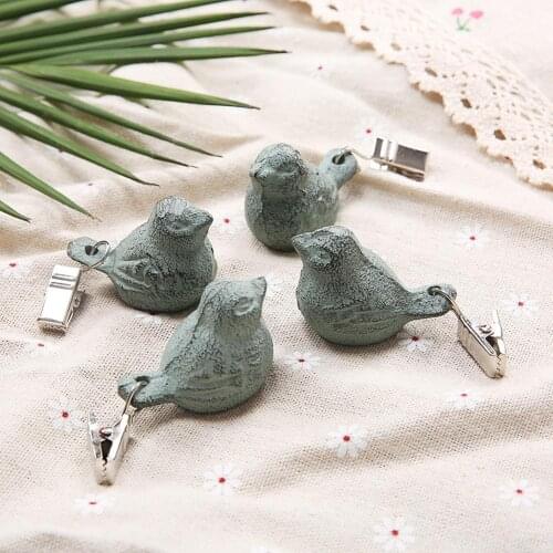 Bird Picnic Cast Iron Pendant Tablecloth Weights Windproof Clip Outdoor Picnic Blanket Sinker for Outdoor Garden Party Picnic