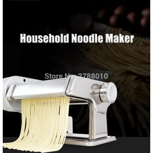 Electric Pasta Machine Fresh Spaghetti Fettuccine Noodle Press Machine Hand Crank Cutter SLK500