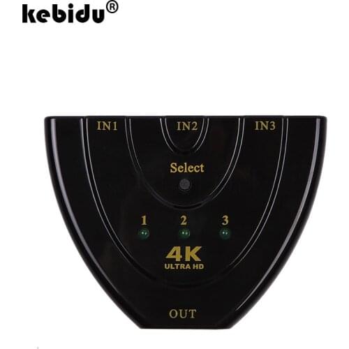 Hot sale 4K*2K 3D Mini 3 Port Switch 4K Switcher HDMI-compatible Splitter 3 in 1 out Port Hub for DVD HDTV For Xbox PS3 PS4 1080