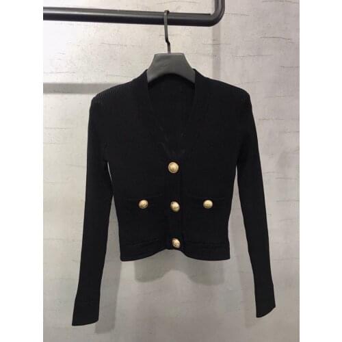 2021 Spring Fashion Casual Women Luxury V Neck Slim Knitted Coat Sweater Female Chic Cardigan 2 Color Ddxgz2v 5.08