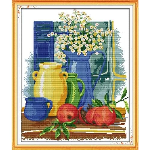 Everlasting Love Kitchen Drawing Chinese cross-stitch With A Printed Pattern Ecological Cotton 14 Christmas Decorations For Home