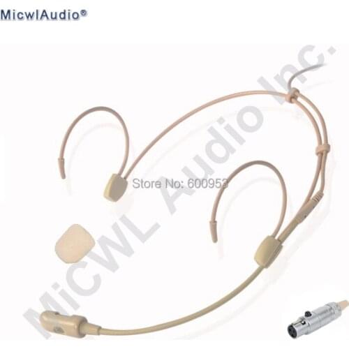 Classical Cardioid Wireless Headset Microphone for Samson AKG Gemini TA3F mini XLR 3Pin Stage Performance Mics Beige Mike