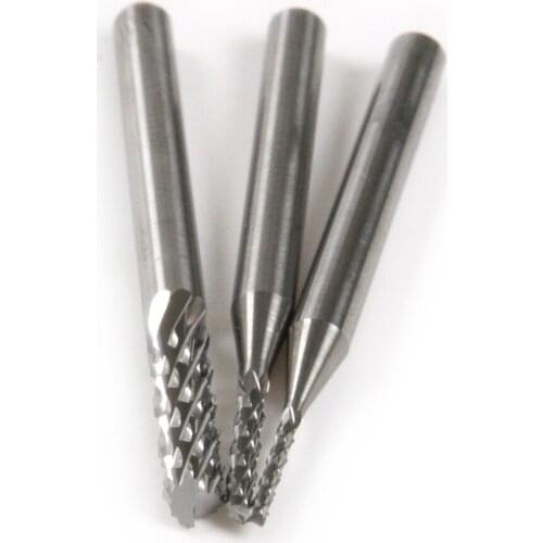 1.0mm 1.5mm 3.175mm CNC PCB Router Bit Corn End Milling Cutter 1/8'' Shank