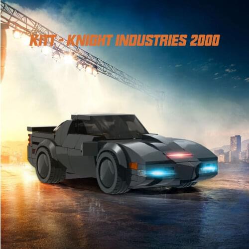 MOC KITT-Knight Movie Rider (+KARR) Super Cool Racing Vehicle Model Building Blocks Bricks Childrens Assemble Boy Toys 208pcs