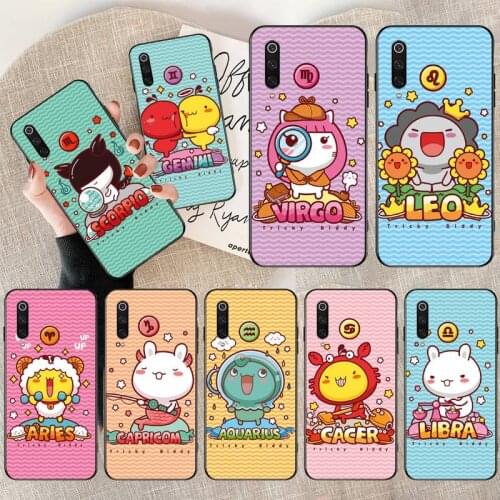 Lovely Twelve constellations Coque Shell Phone Case for Xiaomi Mi10 10Pro 10 lite Mi9 9SE 8SE Pocophone F1 Mi8 Lite