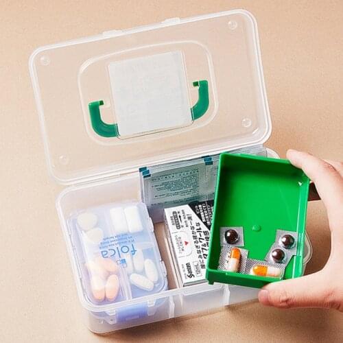 Multifunction Medicine Storage Container Pill Box Home Storage Organizer Medicine Organizer First Aid Kit Plastic Storage Case