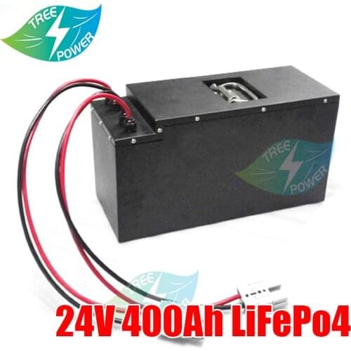 Strong power LiFepo4 24V 400Ah lithium battery pack 3.2v cell with BMS for power tools inverter+20A charger