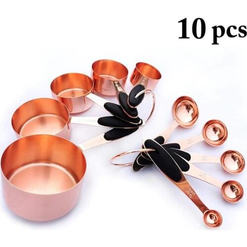 5/10pcs Stainless Steel Measuring Spoon Set Measuring Cup Baking Spoon Kitchen Measuring Spoon Scale Kitchen Baking Supplies