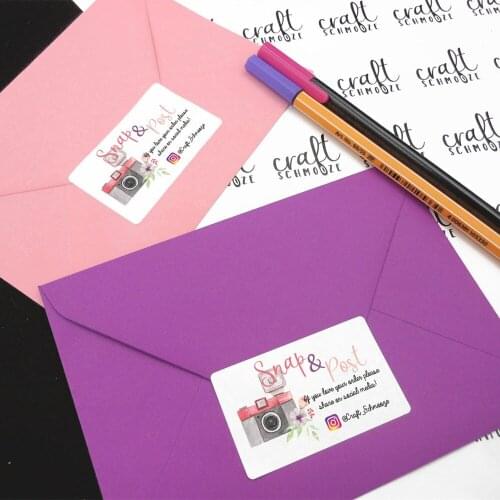 Snap And Post Stickers, Promote Your Business On Social Media Stickes,Business Stickers, Order Package Lables