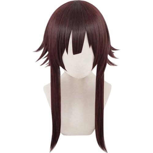 Megumin Cosplay Wig Anime Gods Blessing on this Wonderful World Synthetic Dark Red Hair Cosplay Costumes Hair + Wig Cap