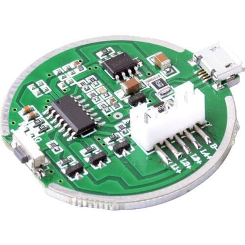 40mm Four light source circuit board with side middle switch 3.7V 4 LED night fishing lamp Light driver board micro usb charging