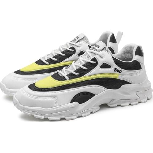 New Mesh Chunky Sneakers for Men Summer Breathable White Platform Shoes Walking Shoes Casual Vulcanized Shoes Zapatos De Mujer