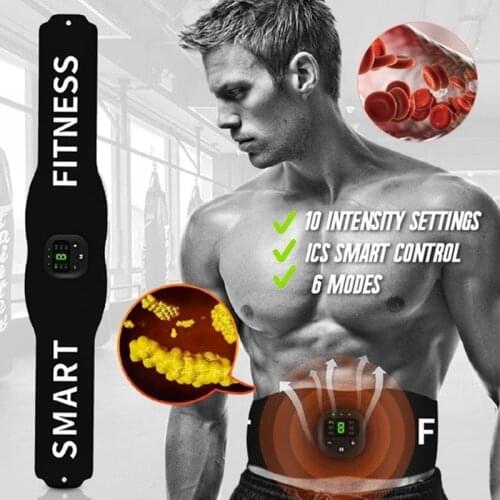 Fat Cellulite Reduction EMS Belt Muscle Stimulating Belt Convenience Training Device Muscles For Home LL@17