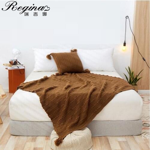 REGINA Brand Twist Stripe Blanket For Bed Nordic Style Cute Tassel Design Sofa Casual Throw Blanket Skin-friendly Bedspread 2020