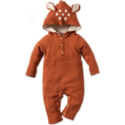 2020 Spring Autumn Knitted baby boys girls clothes set long-sleeve Reindeer Newborn Baby Romper Knitting Jumpsuit Clothes