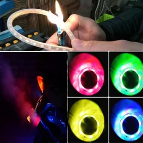 1pcs Motorcycle LED Light Red Motorbike Exhaust Pipe Lamp Warning Firing Indicators Scooter Refit Torching Thermostability Light