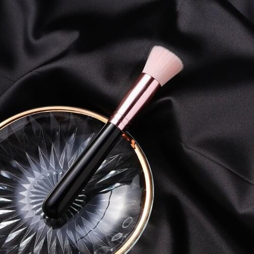 1pc Obsidian Stone Foundation Brush Natural Energy Black Crystal Gemstone Make-up Brushes Cosmetic Face Powder Brush Makeup Tool