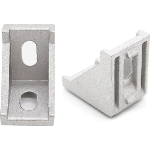 10 20pcs 2430 2525 Series Silver Corner Piece Corner Angle L Brackets Connector Fasten Connector 25S Aluminum Profile