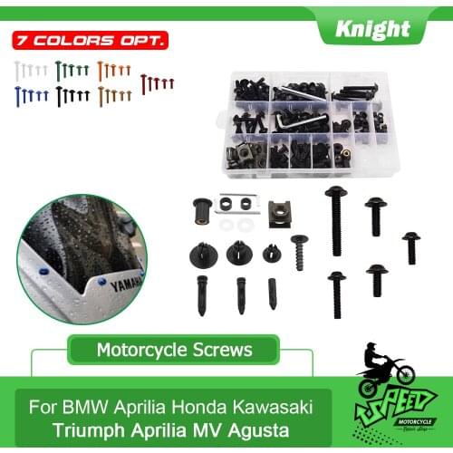 195PCS/Set Universal Motorcycle CNC Full Fairing Bolt Kits Bodywork Screws For Yamaha Kawasaki Honda BMW SUZUKI Pit Dirt Bike