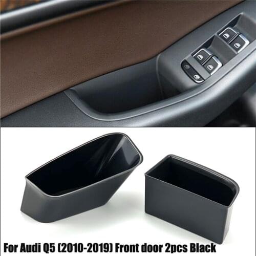 2pcs/set Car Styling Accessories Armrest Box Door Handle Storage Glove Box Console Phone Holder case For Audi A4 B8 A5 S5 Q5