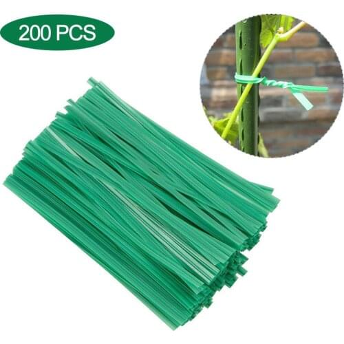 200PCS/Pack Plant Twist Tie Flower Branch Fixing Multi-functional Green Plastic-Coated Garden Training Wire Garden Tool