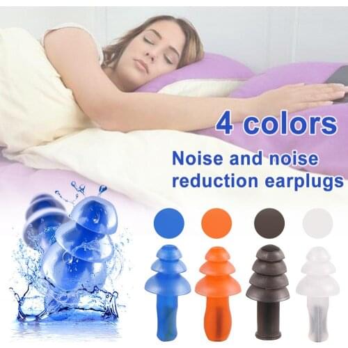 Spiral Waterproof Ear Plug Sleeping Travel Study Anti Noise Earplugs Hearing Protection Noise Reduction Soft Silicone Ear Plugs