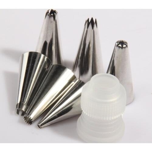 Pastry Tools 7pcs/Sets Stainless Steel Pastry Tips Cake Decorating Tools Icing Piping Nozzles Baking Bakery Confectionery