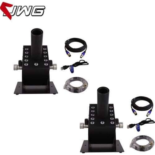 Free Shipping 2pcs/Lot 12X3W 3in1 Led DMX CO2 Jet Machine Shoot 6-8M Up Smoke Jet DJ Equipment