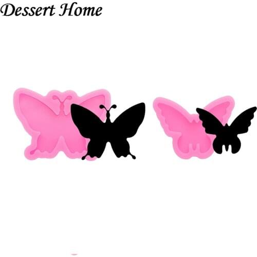 DY0400 Shiny Butterfly Mold Resin Craft Silicone Mould for Epoxy Resin, Keychain Molds DIY Resin jewellery making