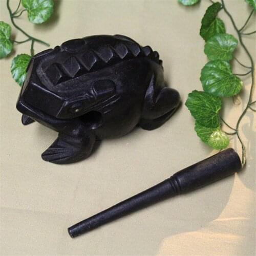 Southeast Asian Handmade Wooden Sculpture Black Solid Wood Treasures Fill The Home Lucky Frog Auspicious Home Teak Figurine