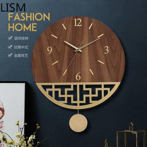 Home Decor Wall Unique Gift Nordic Style Clock Clock Wall Vintage Wooden Clock Luxury Living Room Modern Design Art Reloj Pared
