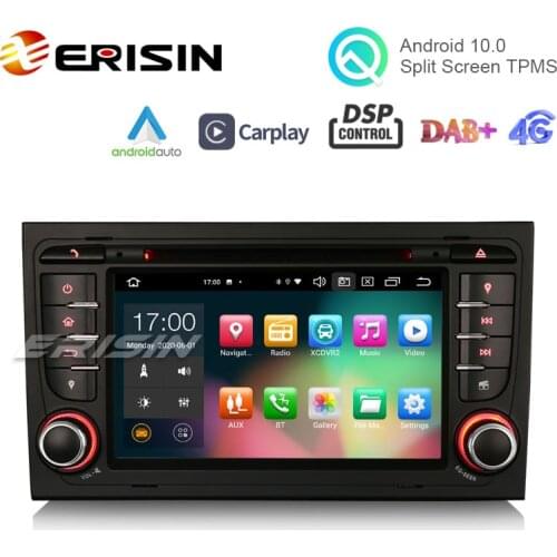 Erisin ES8178A 7" Octa-Core 64GB Android 10.0 Car DVD CarPlay & Auto GPS 4G DAB+ DSP for Audi A4