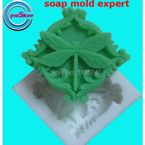 Dragonfly Design Soap Mold Square Silicone Mold for Soap Making