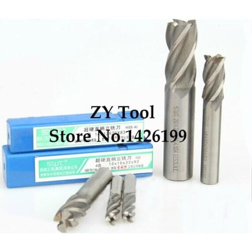 10pcs/set 6.5MM 4 Flute HSS&Aluminium endmill milling cutter CNC Bit Milling Machine tools Cutting tools.Lathe Tool,router bit
