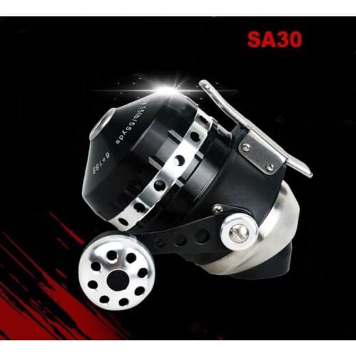 New SA30 Fishing Reel Metal Stainless Steel 6+1BB Closed Fish Wheel for Shooting Slingshot Left and Right Hand Interchangeable