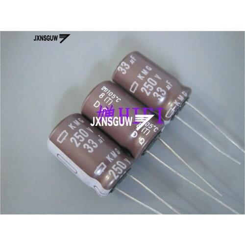 20PCS NIPPON KMG 250V33UF 12.5X20MM NCC long life electrolytic capacitor 33UF/250V CHEMI-CON 105 degrees 33uF 250V