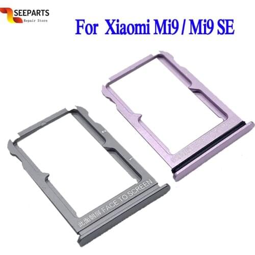 Sim Tray Holder For Xiaomi MI9 Mi9 SE Card Tray For Mi9t Slot Holder Repair Parts For Xiaomi Mi 9 Tray Holder For Xiaomi mi 9 Se