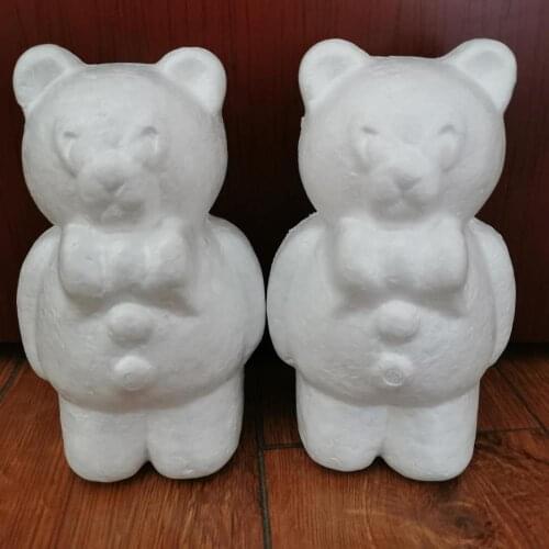 1pcs,Artificial Foam Solid Gentleman Bear,Polystyrene Styrofoam Ornament,DIY Kindergarten painted props,Easter Kids toy gift