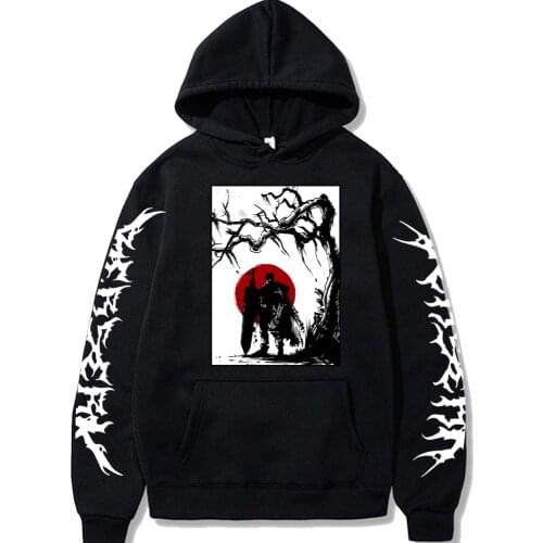 Cute Manga Hoodies Men Women Berserk Hoodie Casual Pullover
